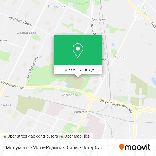 Карта Монумент «Мать-Родина»