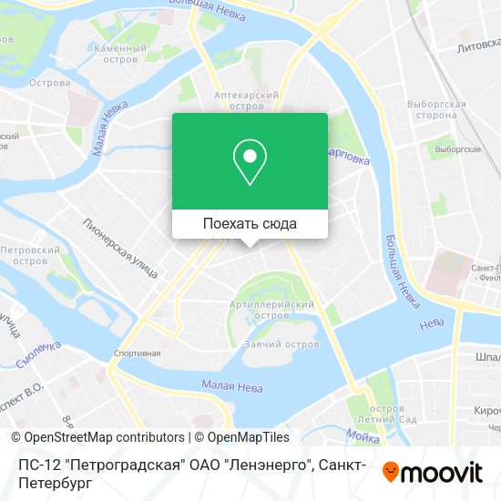Карта ПС-12 "Петроградская" ОАО "Ленэнерго"