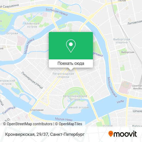Карта Кронверкская, 29/37