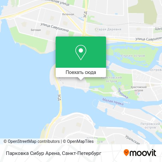 Карта Парковка Сибур Арена