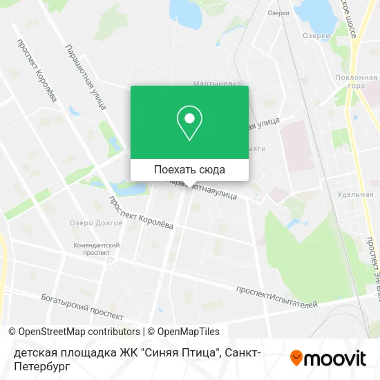 Карта детская площадка ЖК "Синяя Птица"