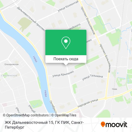 Карта ЖК Дальневосточный 15, ГК ПИК