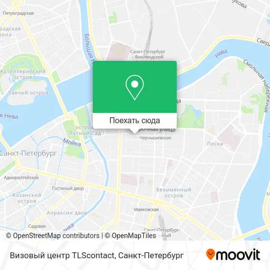 Карта Визовый центр TLScontact