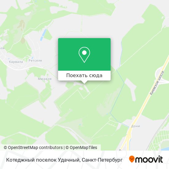 Карта Котеджный поселок Удачный