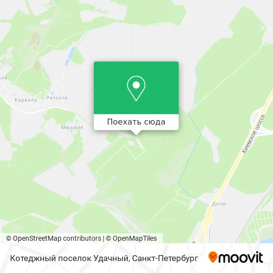Карта Котеджный поселок Удачный