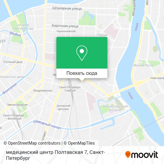 Карта медецинский центр Полтавская 7