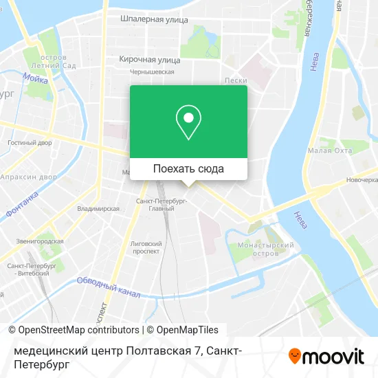 Карта медецинский центр Полтавская 7