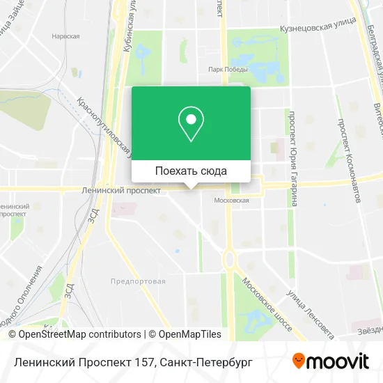 Карта Ленинский Проспект 157