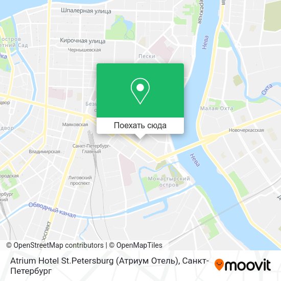 Карта Atrium Hotel St.Petersburg (Атриум Отель)