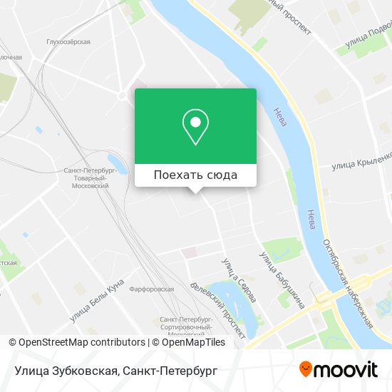 Карта Улица Зубковская