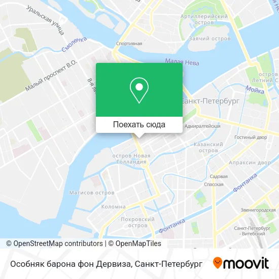 Карта Особняк барона фон Дервиза