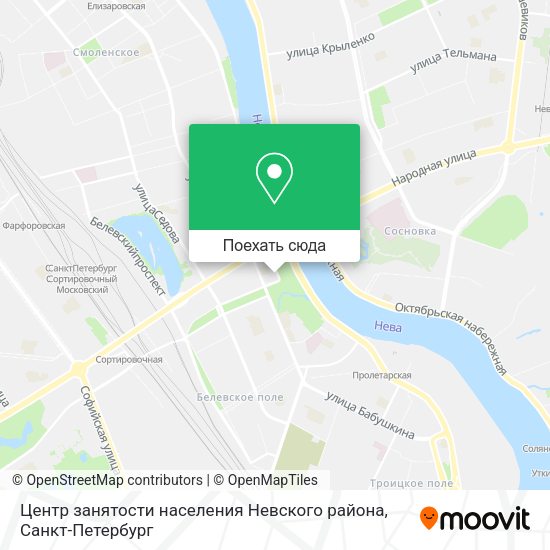 Карта Центр занятости населения Невского района