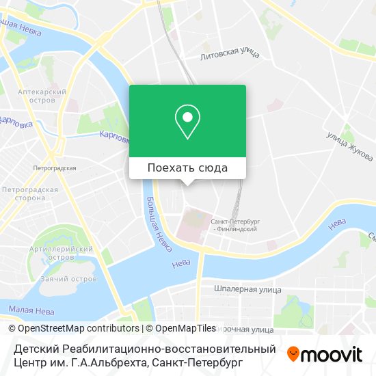 Карта Детский Реабилитационно-восстановительный Центр им. Г.А.Альбрехта