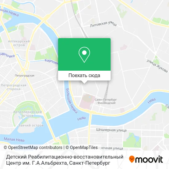 Карта Детский Реабилитационно-восстановительный Центр им. Г.А.Альбрехта