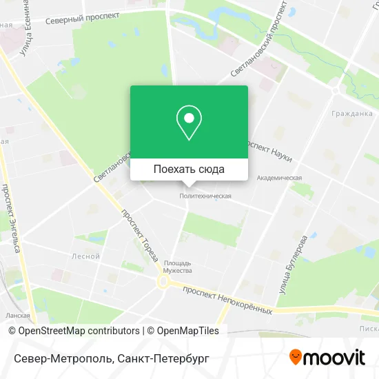 Карта Север-Метрополь