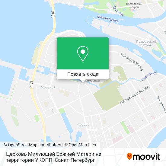 Карта Церковь Милующей Божией Матери на территории УКОПП