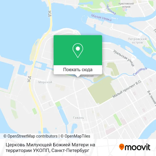 Карта Церковь Милующей Божией Матери на территории УКОПП