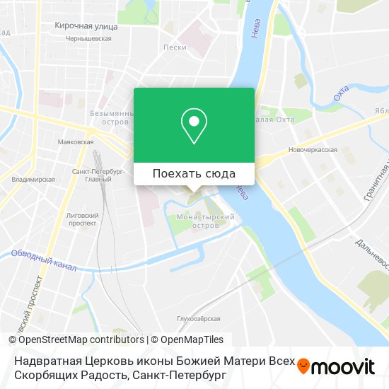 Карта Надвратная Церковь иконы Божией Матери Всех Скорбящих Радость