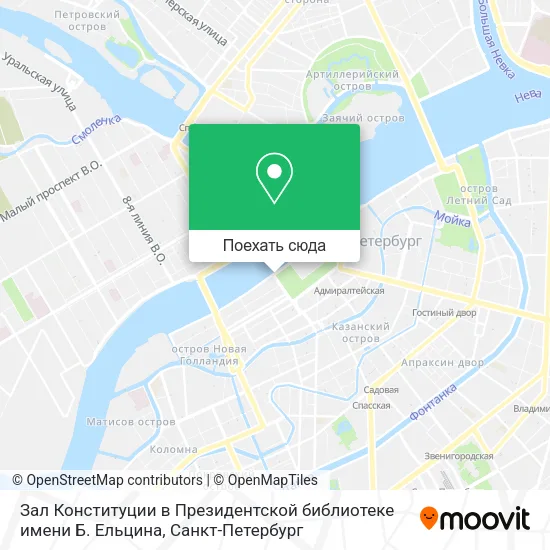 Карта Зал Конституции в Президентской библиотеке имени Б. Ельцина