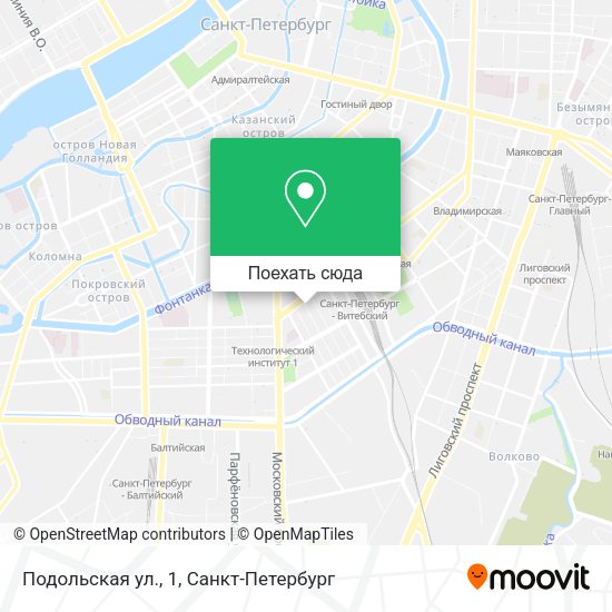 Карта Подольская ул., 1