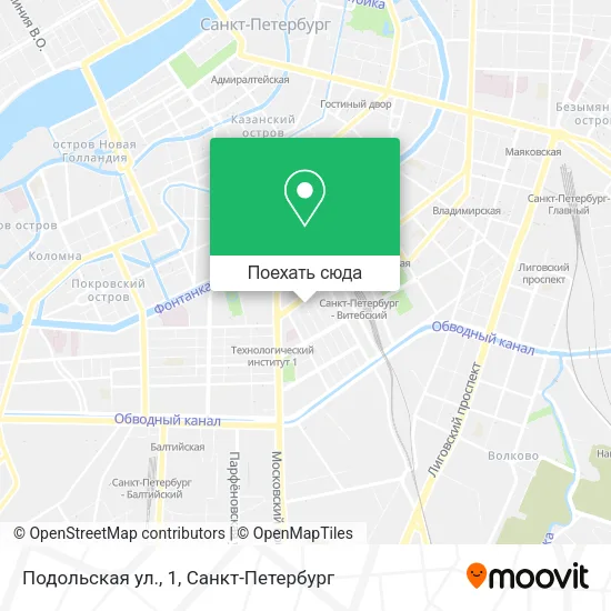 Карта Подольская ул., 1
