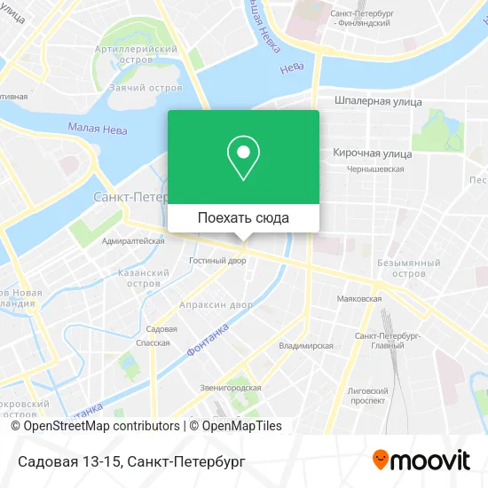 Карта Садовая 13-15