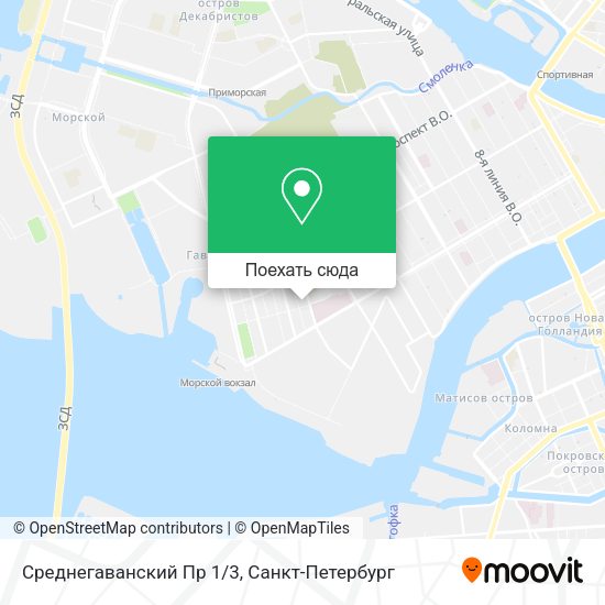 Карта Среднегаванский Пр 1/3