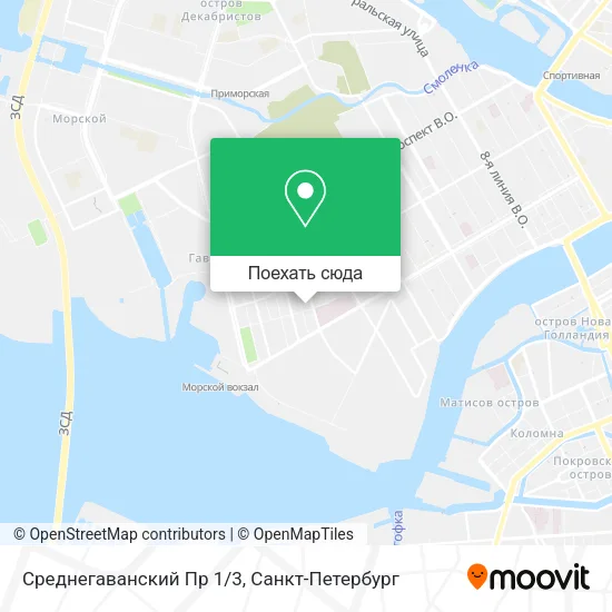 Карта Среднегаванский Пр 1/3