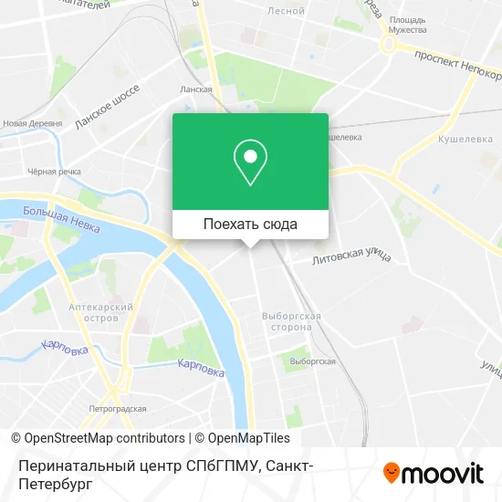Карта Перинатальный центр СПбГПМУ