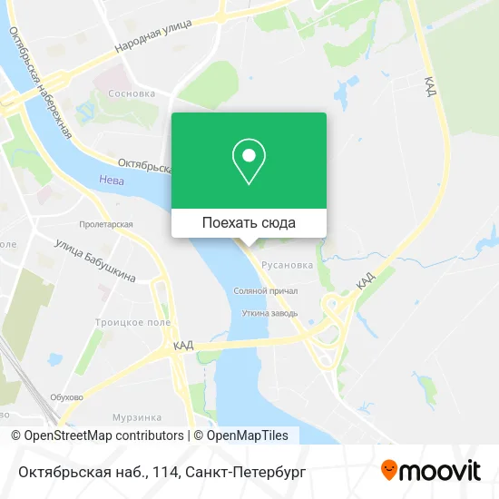 Карта Октябрьская наб., 114