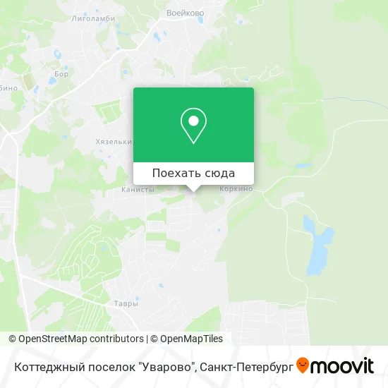 Карта Коттеджный поселок "Уварово"