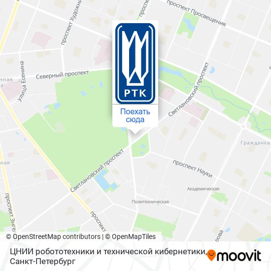 Карта ЦНИИ робототехники и технической кибернетики