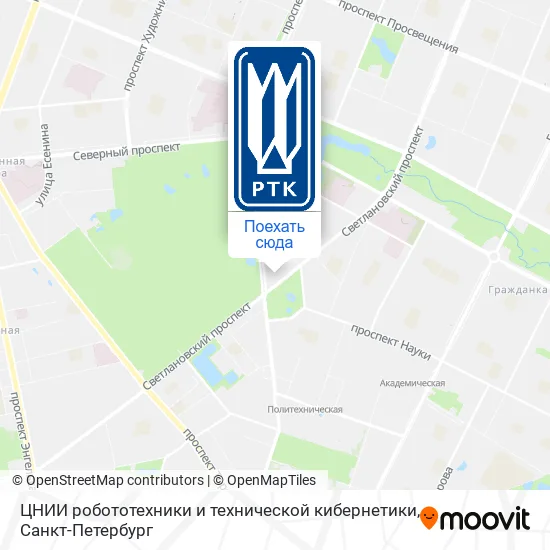 Карта ЦНИИ робототехники и технической кибернетики
