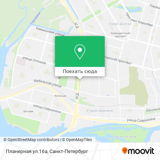 Карта Планерная  ул.16а
