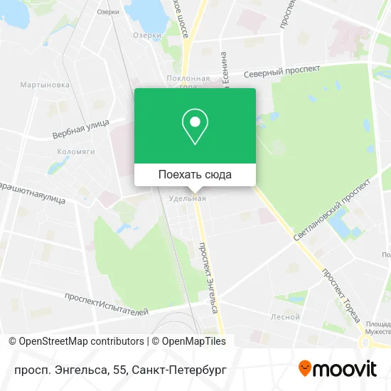 Карта просп. Энгельса, 55