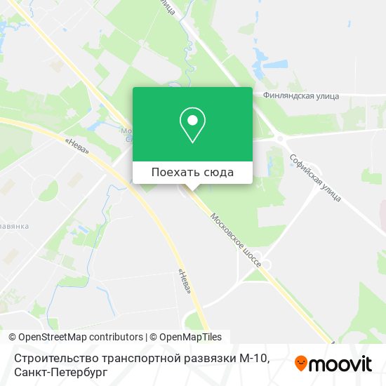 Карта Строительство транспортной развязки М-10
