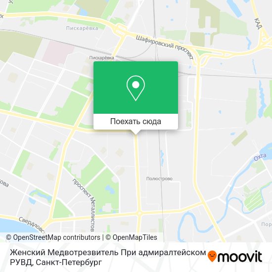 Карта Женский Медвотрезвитель При адмиралтейском РУВД
