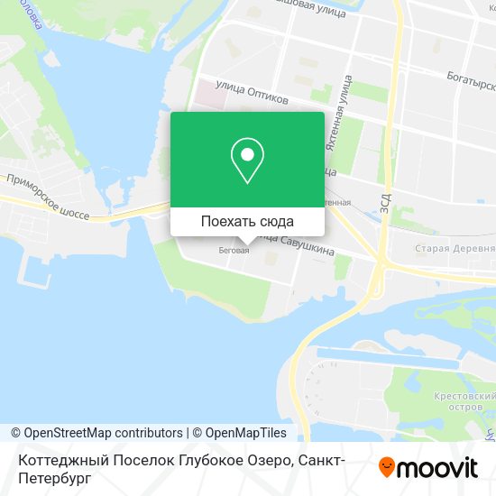 Карта Коттеджный Поселок Глубокое Озеро