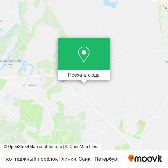 Карта коттеджный посёлок Глинки