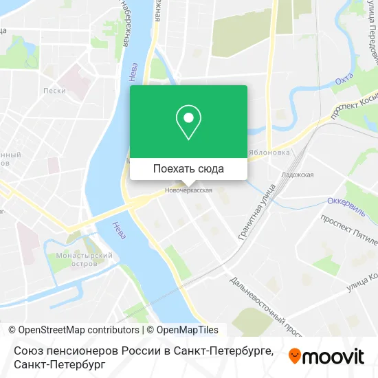 Карта Союз пенсионеров России в Санкт-Петербурге