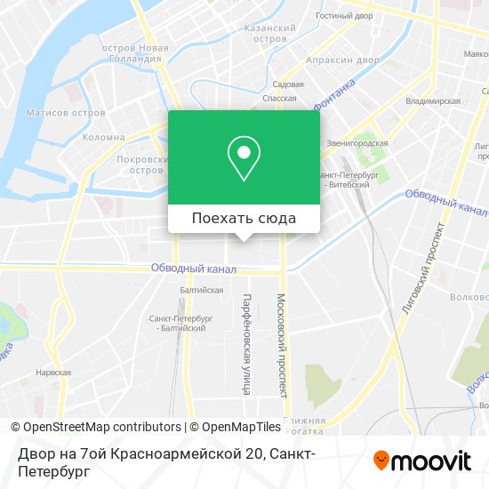 Карта Двор на 7ой Красноармейской 20