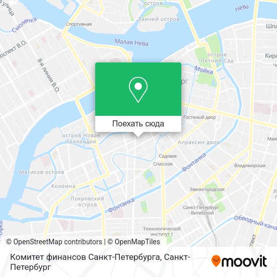 Карта Комитет финансов Санкт-Петербурга