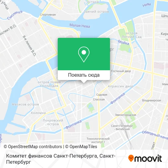 Карта Комитет финансов Санкт-Петербурга