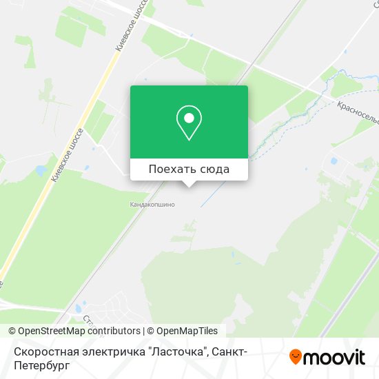 Карта Скоростная электричка "Ласточка"