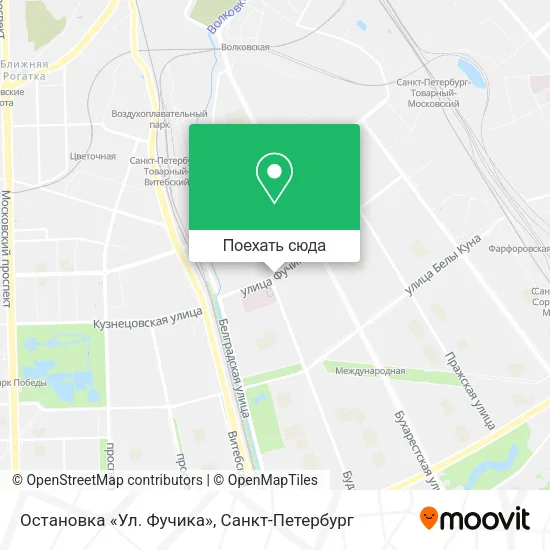 Карта Остановка «Ул. Фучика»