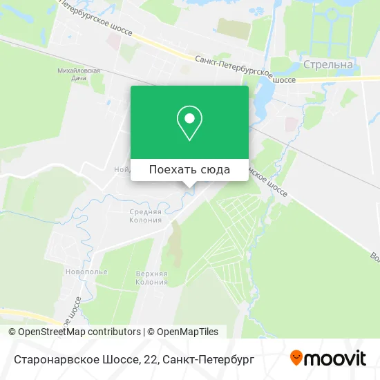 Карта Старонарвское Шоссе, 22