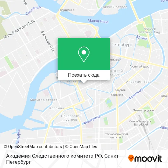 Карта Академия Следственного комитета РФ