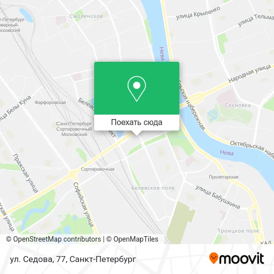 Карта ул. Седова, 77
