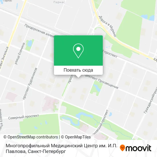 Карта Многопрофильный Медицинский Центр им. И.П. Павлова