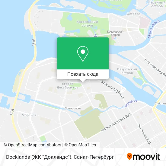 Карта Docklands (ЖК "Доклендс")